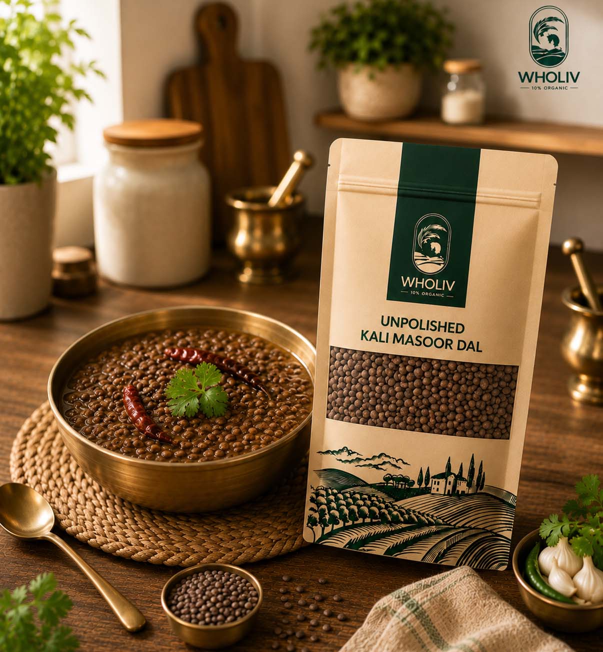 Unpolished Kali Masoor Dal