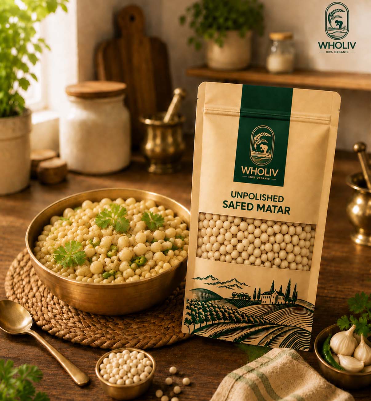 Unpolished Pea Safed (Matar)