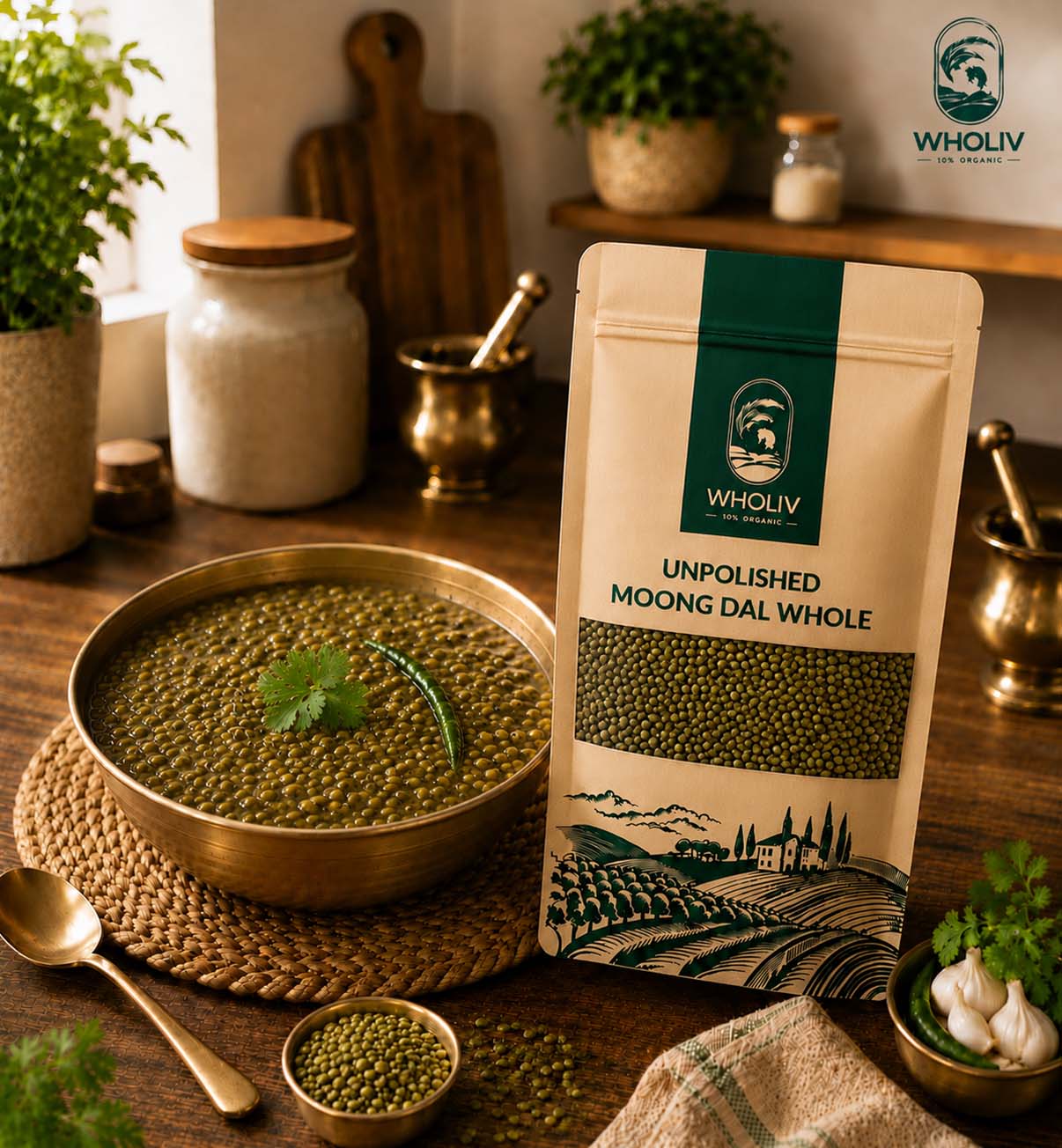 Unpolished Moong Dal Split