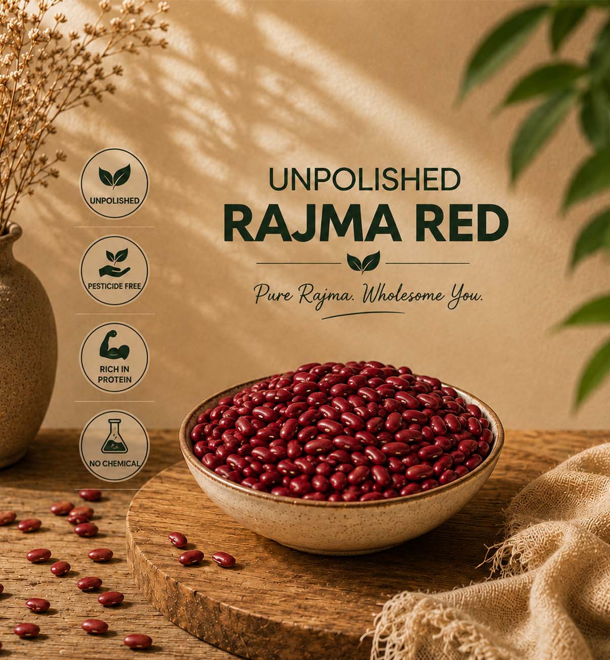 Unpolished Rajma Red