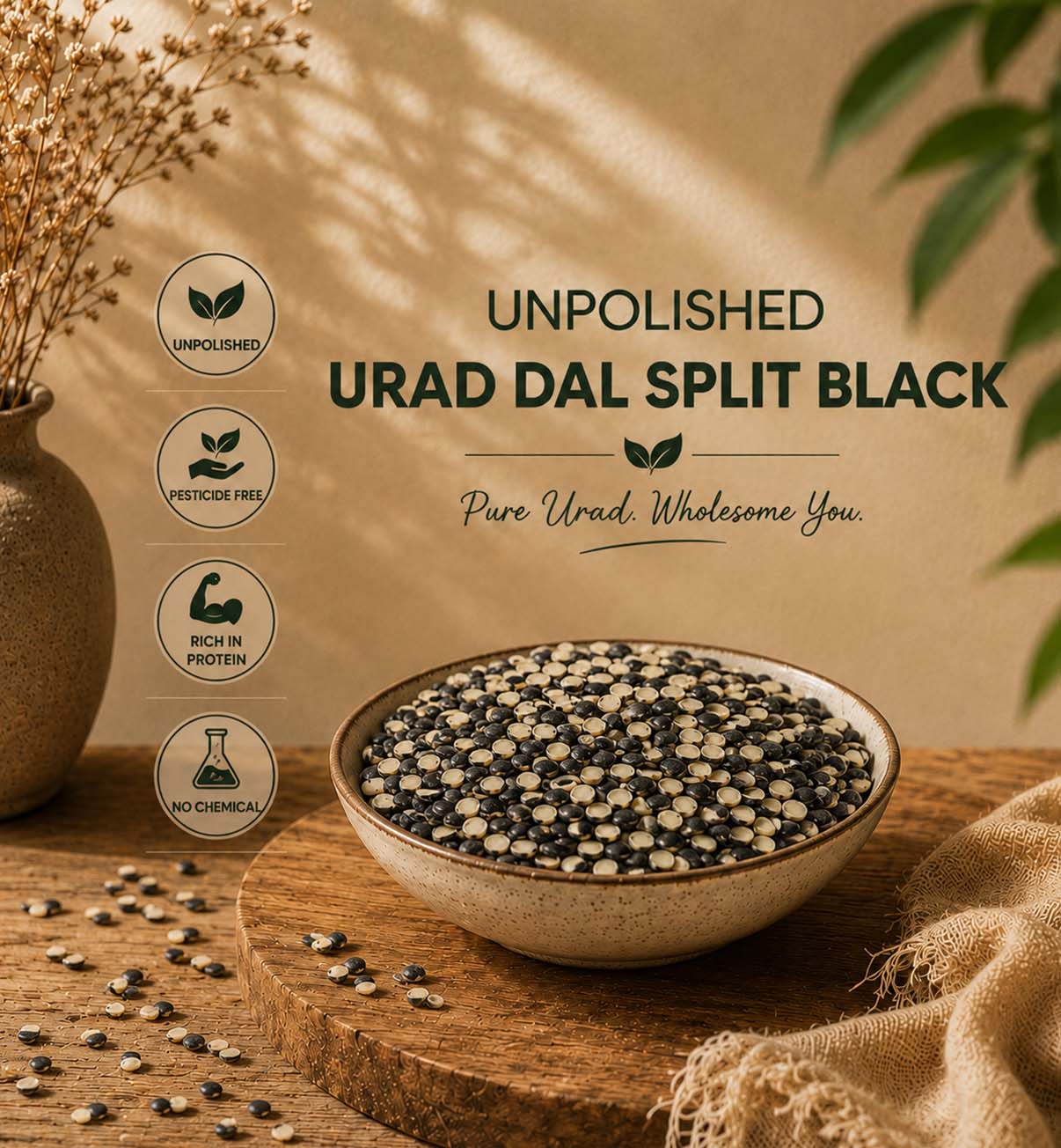 Unpolished Urad Dal Split