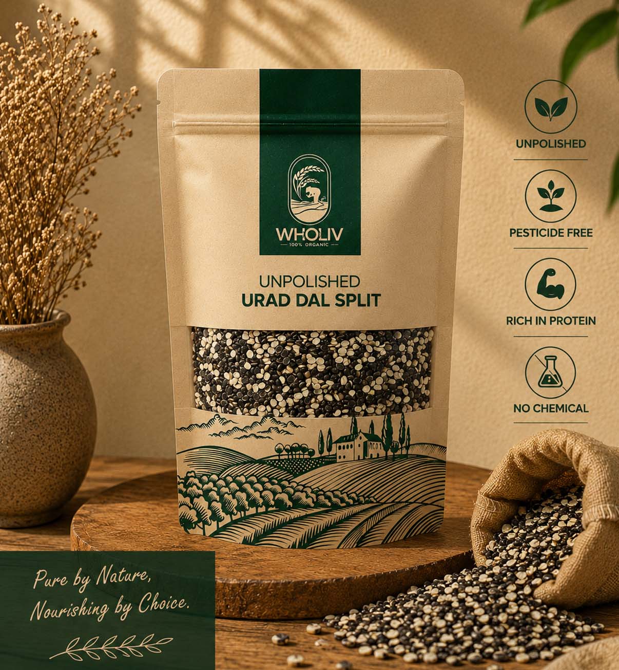Unpolished Urad Dal Split