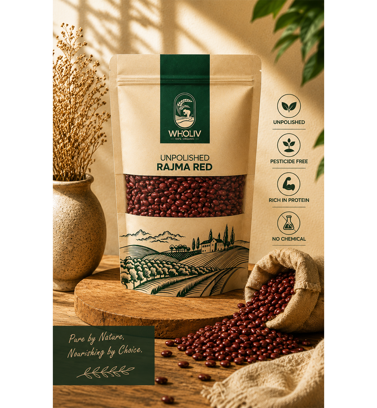 Unpolished Rajma Red