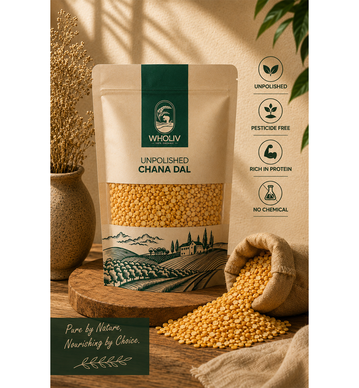 Unpolished Chana Dal
